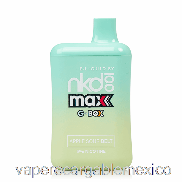 Vape Recargable Gbox X Nude 100 5500 Cinturón Sour De Manzana Desechable